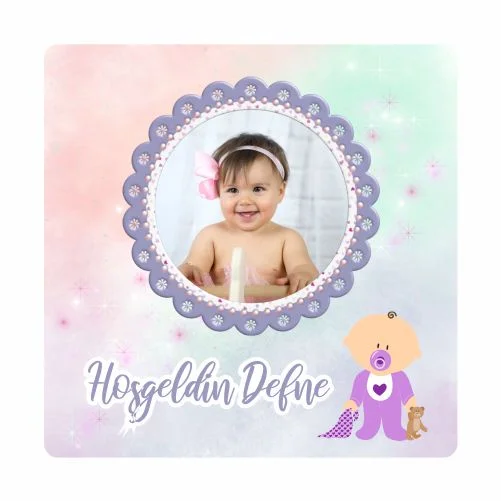 Yeni Doğan Temalı Doğum Günü Magneti